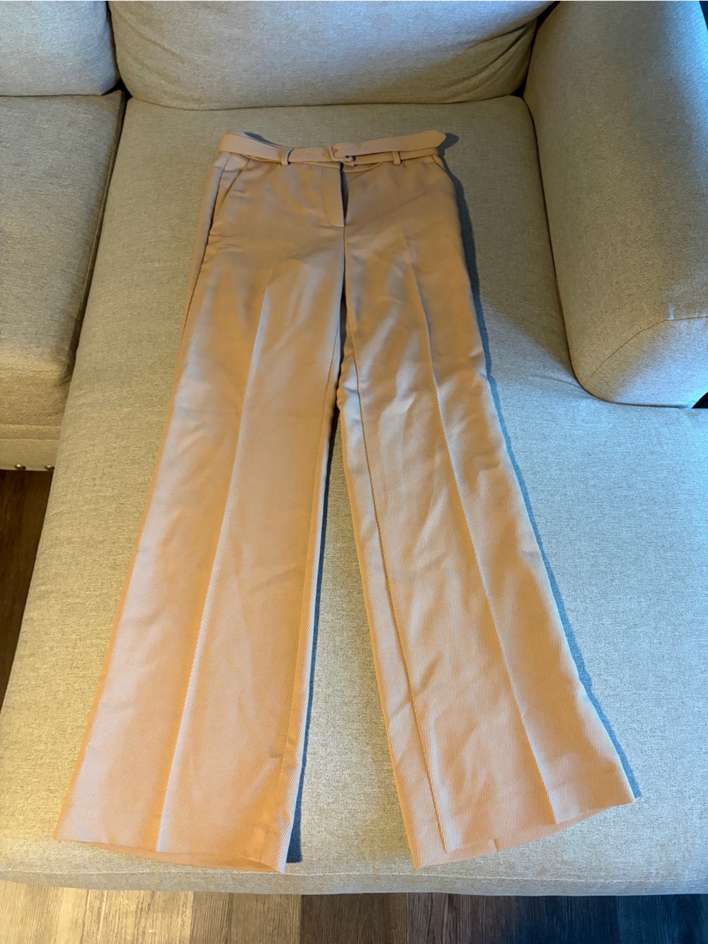 Tan Wide-Leg Pants